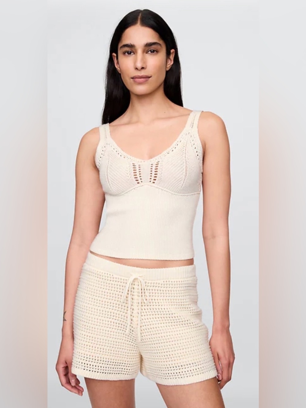 GAP Crochet Sweater Crop Tank